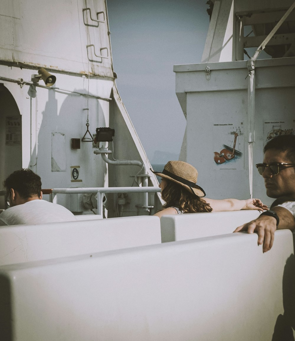 a group of people on a boat