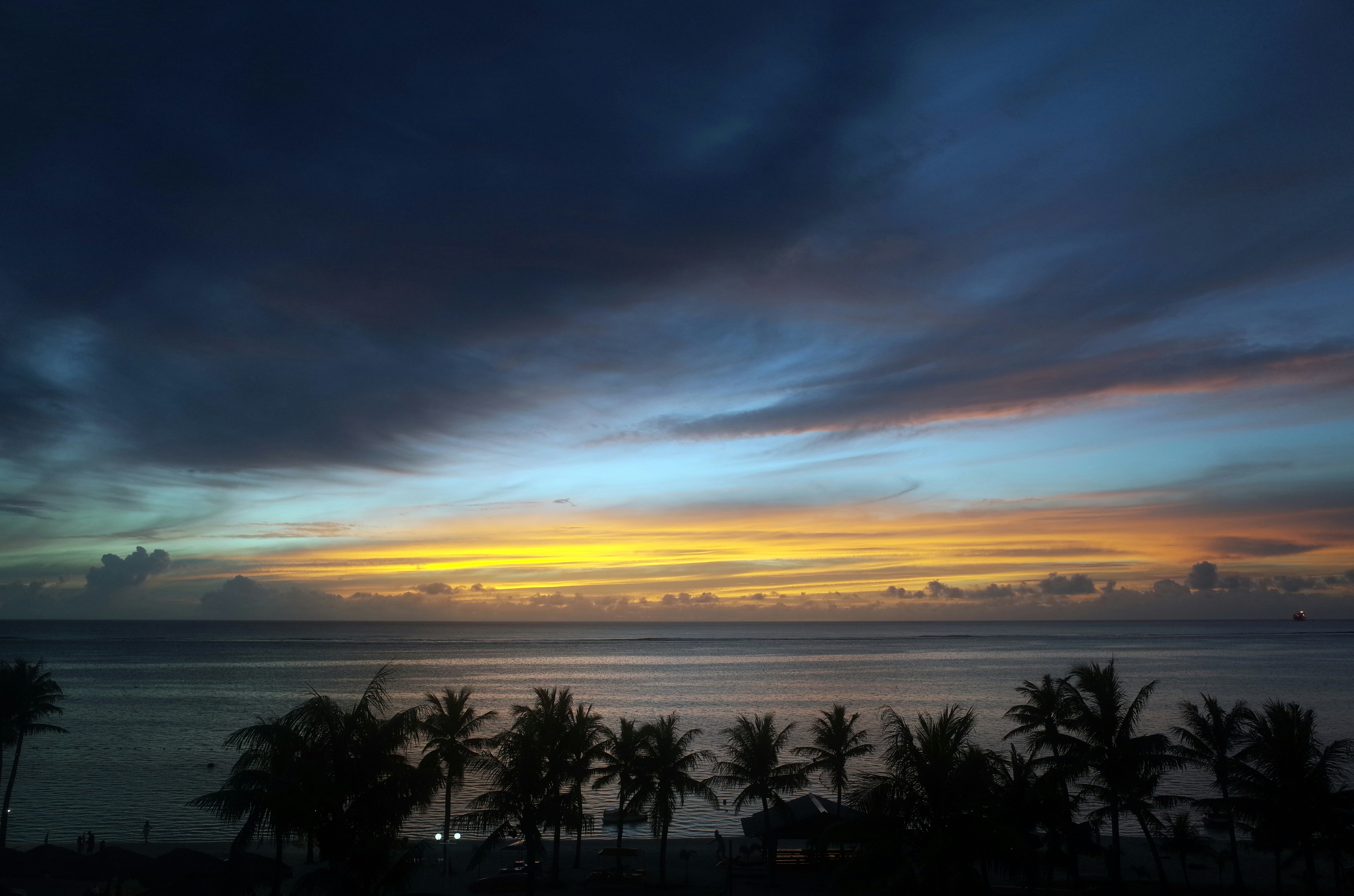 Tropical beach sunset