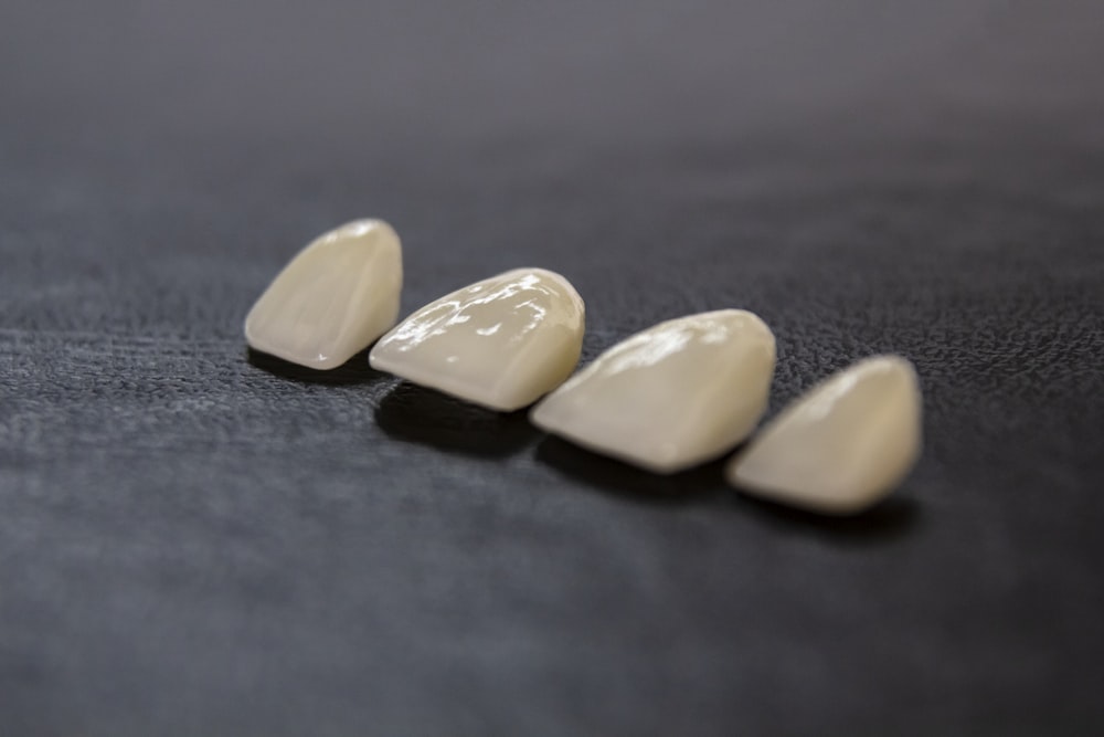 a group of white stones