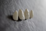 a close-up of a white pill