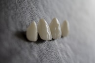a close-up of a white pill