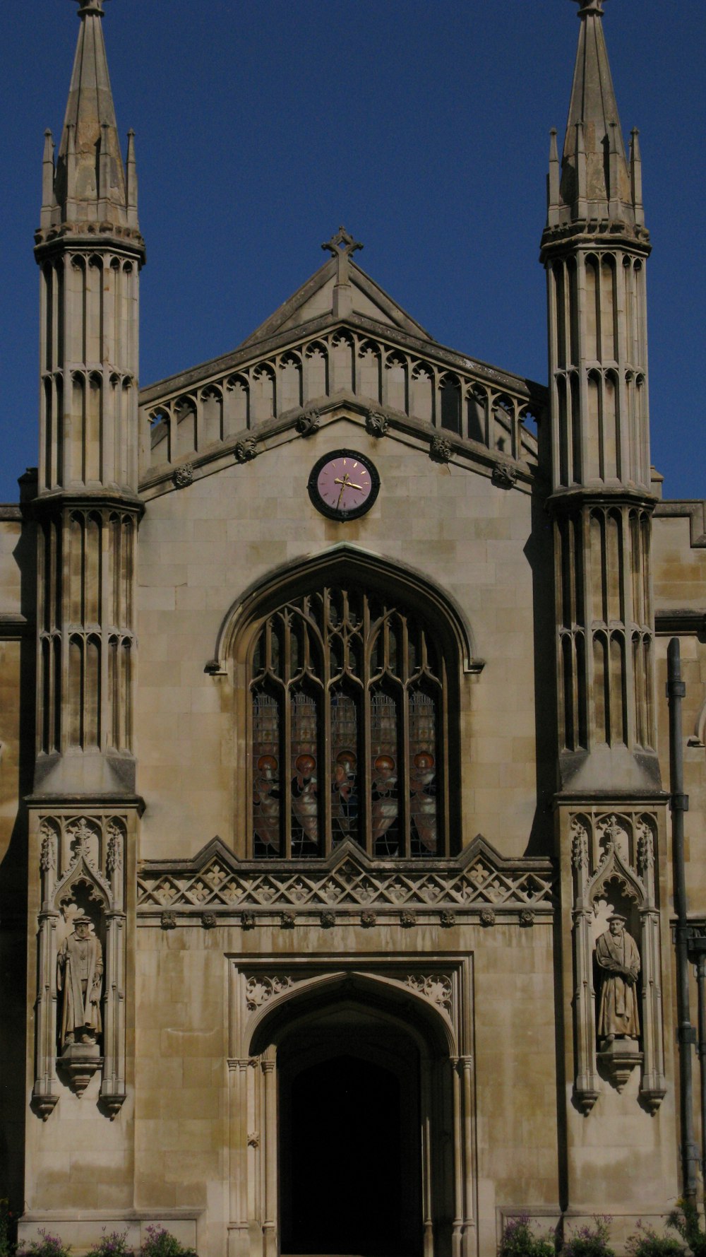 a clock on a tower