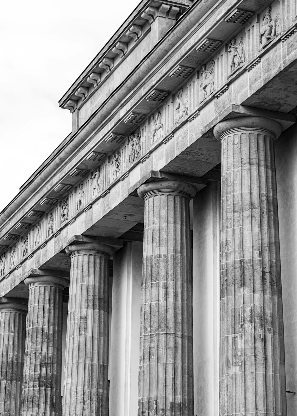 a building with columns