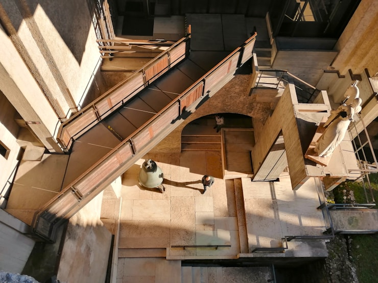 Angled access and stairs at the amazing Museo di Castelvecchio.