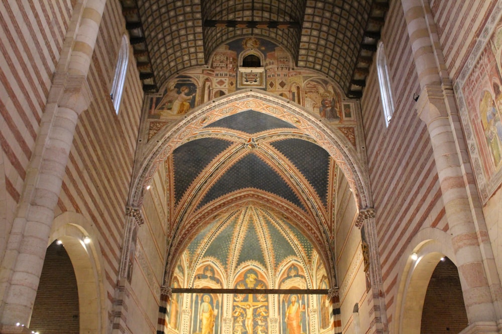 a large ornate building with stained glass windows