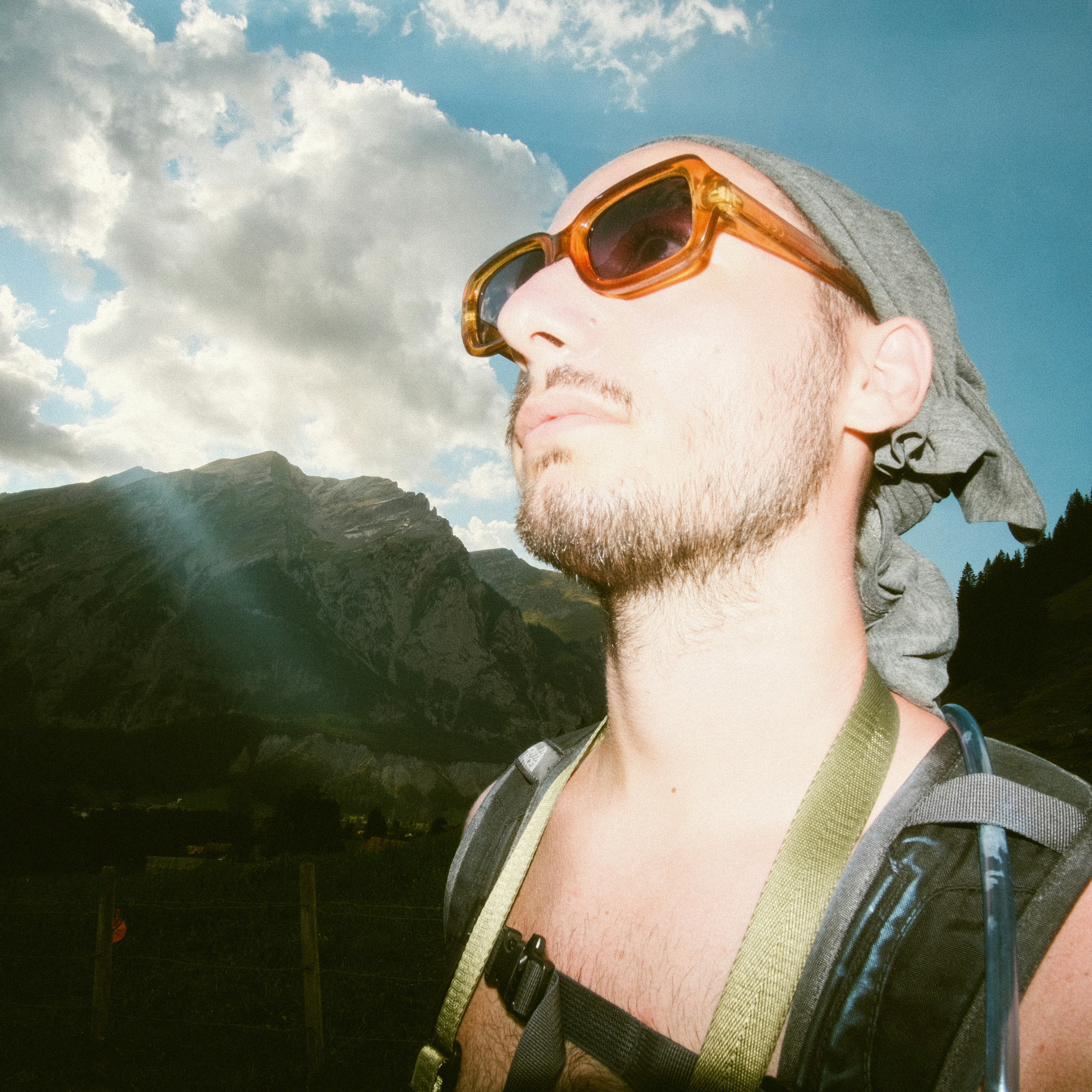 man hiking outdoor portrait mountain