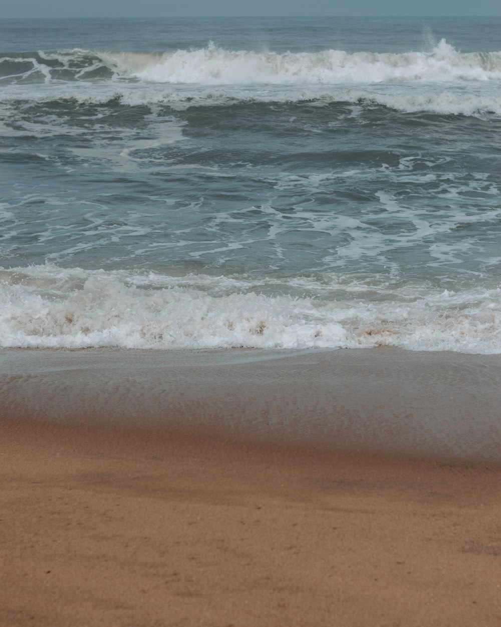 waves crashing on a beach