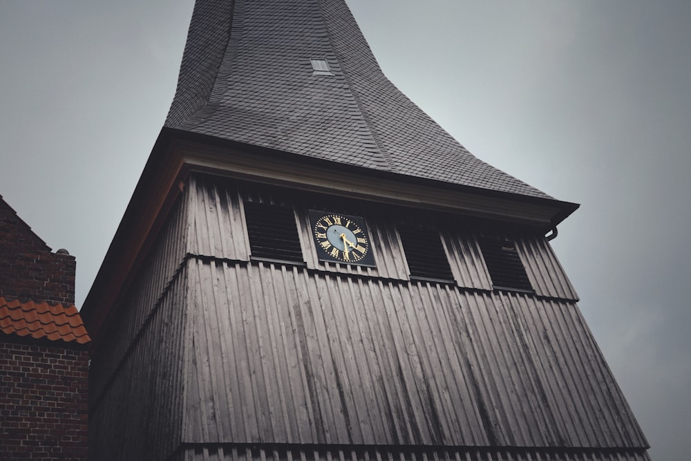 a clock on a tower