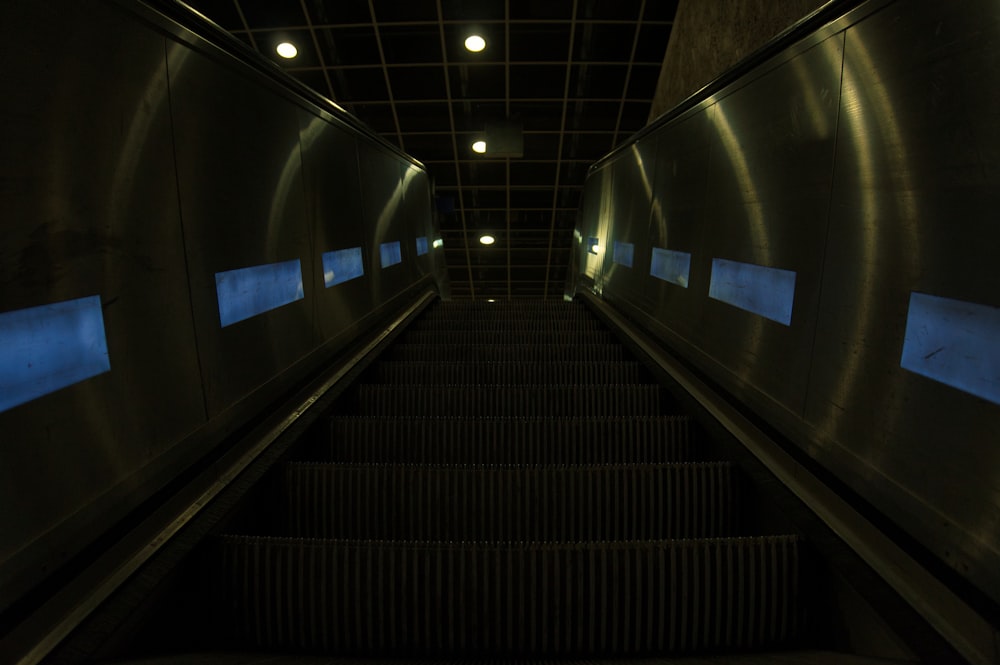 a staircase in a building