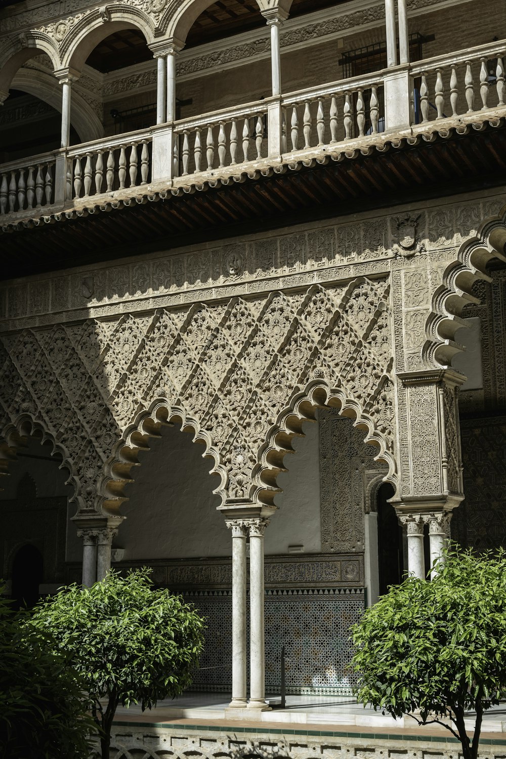 a building with a large balcony