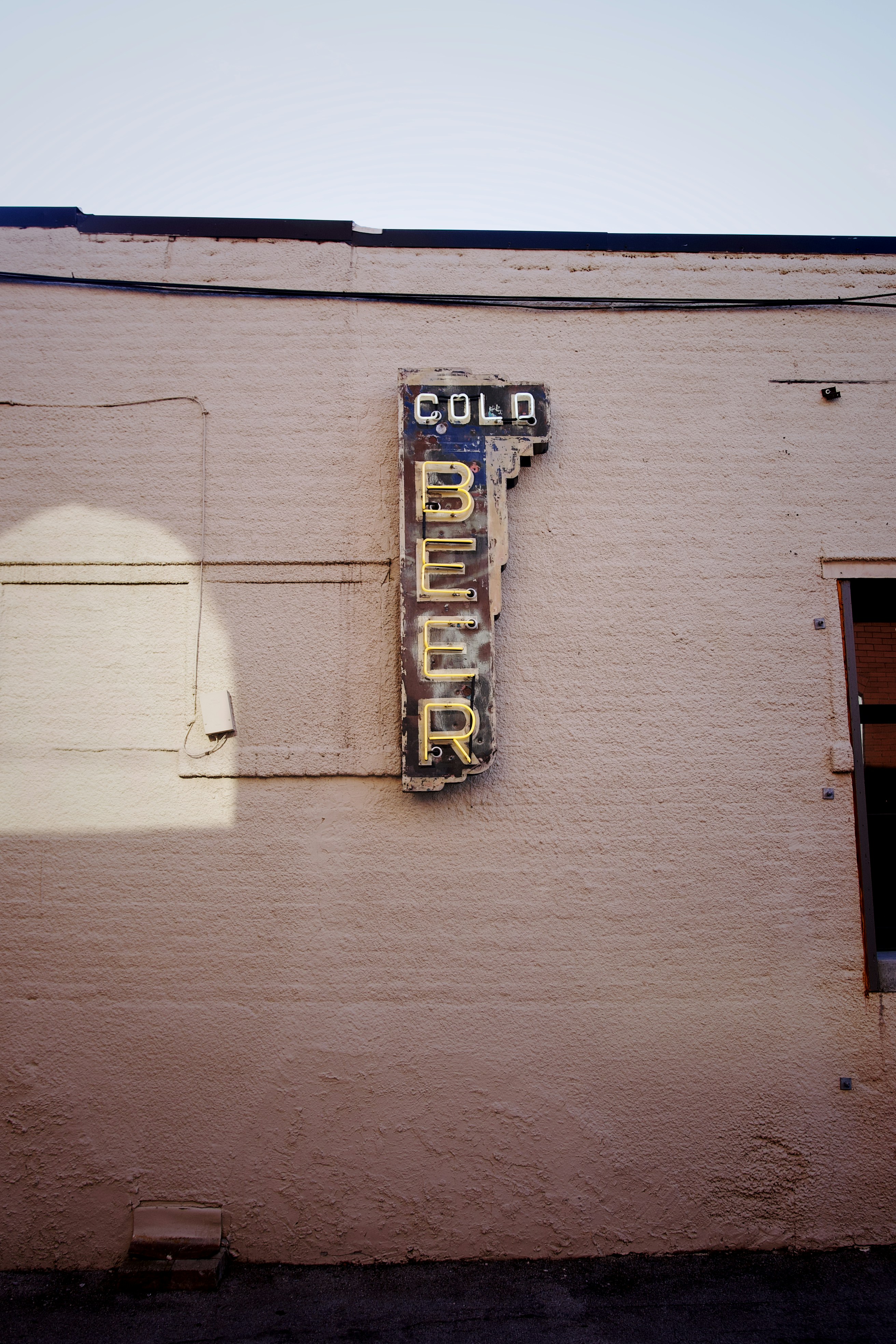 a yellow ladder on a building