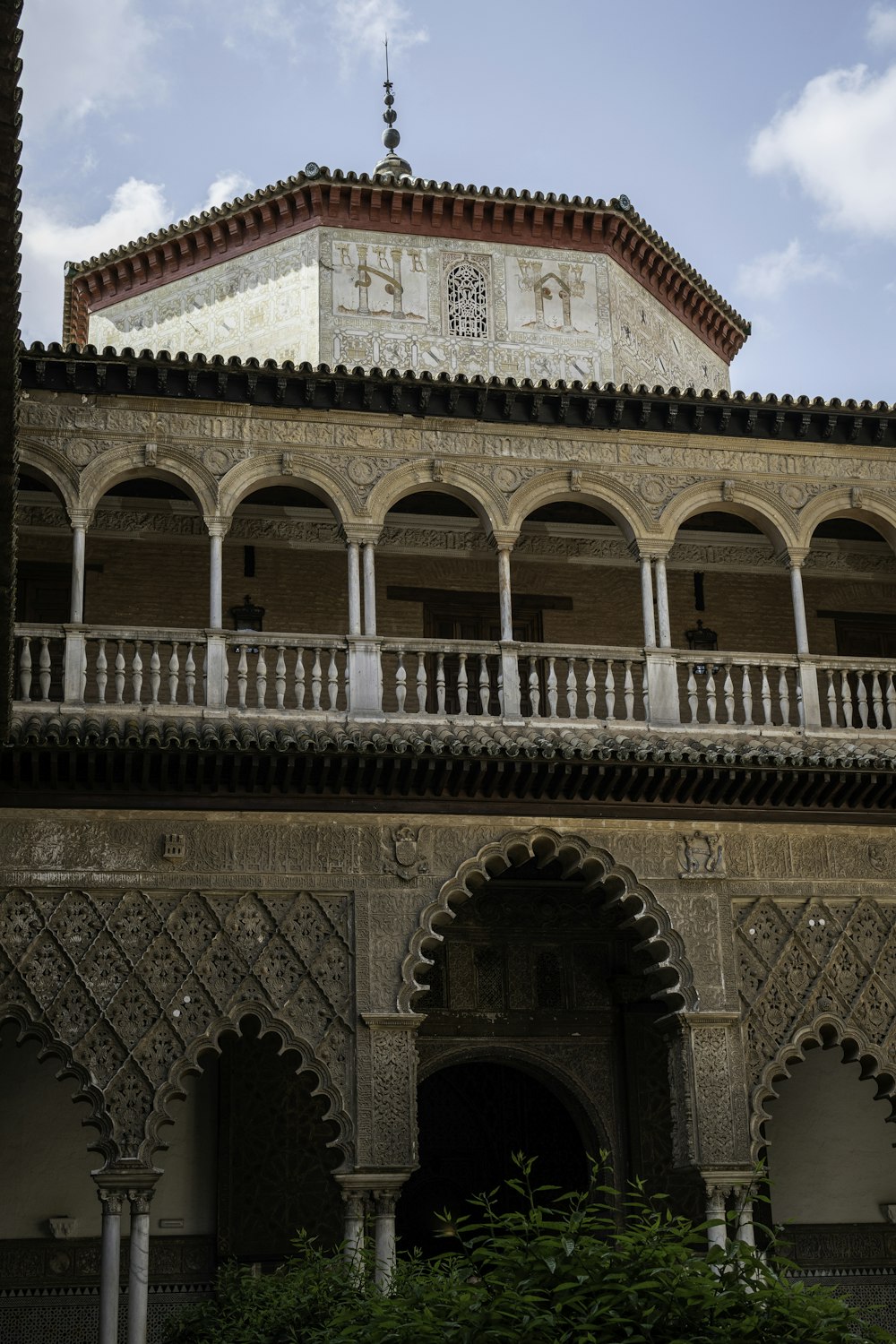 a building with a large arched entrance