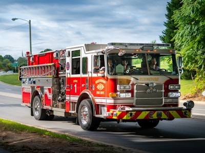 a fire truck on the street