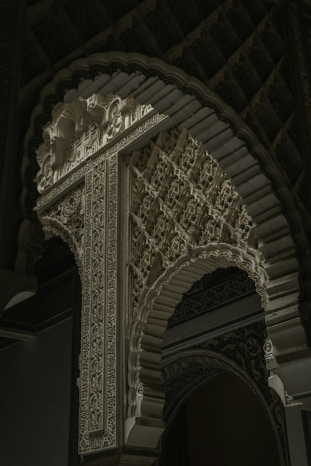 a large ornate ceiling