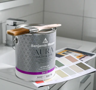 a silver can of paint