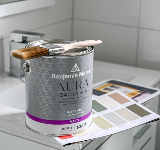 a silver can of paint