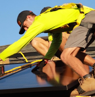 a man on a ladder