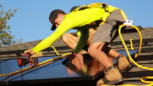 a man on a ladder
