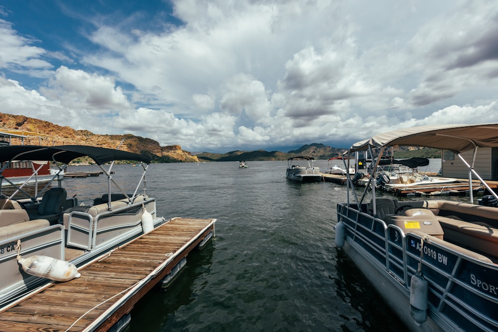 boats docked at a pier