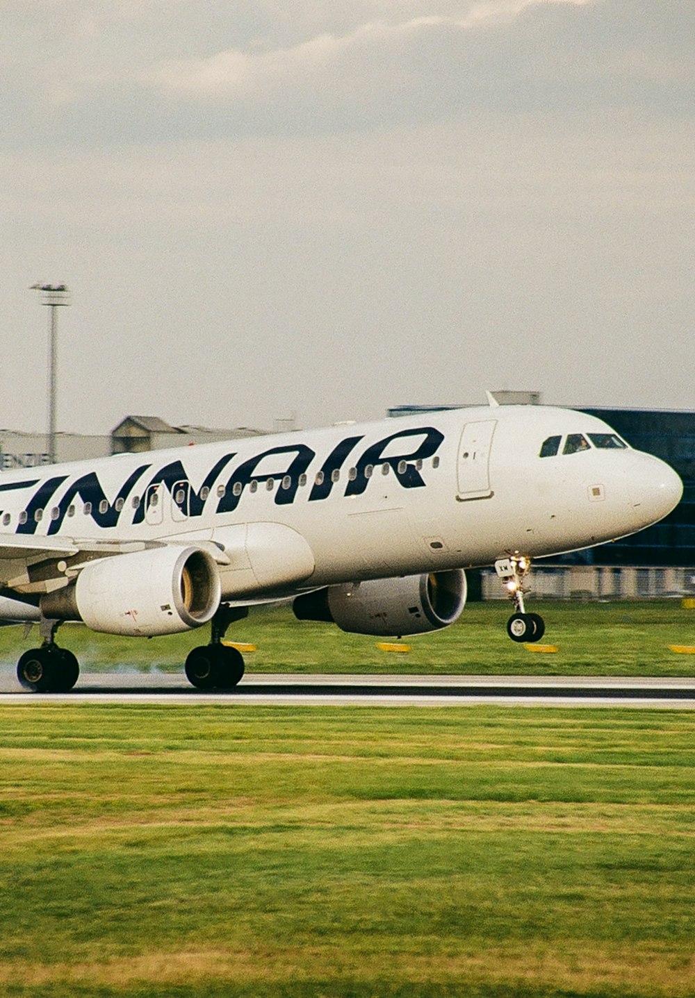 a large airplane on the runway