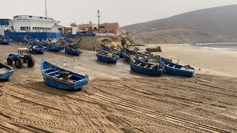 boats on the beach