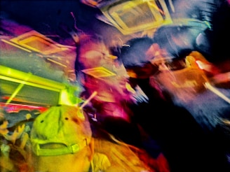 A lively scene filled with colors and textures representing the essence of everythingie everythingie.