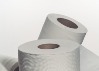 a roll of toilet paper