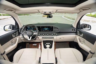 the interior of a car