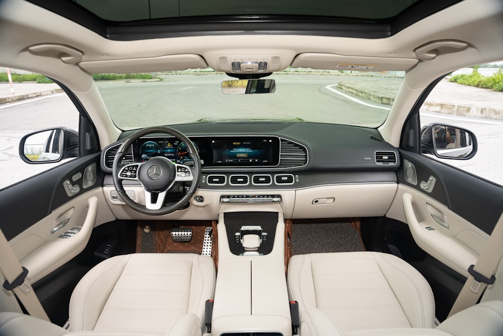 the interior of a car