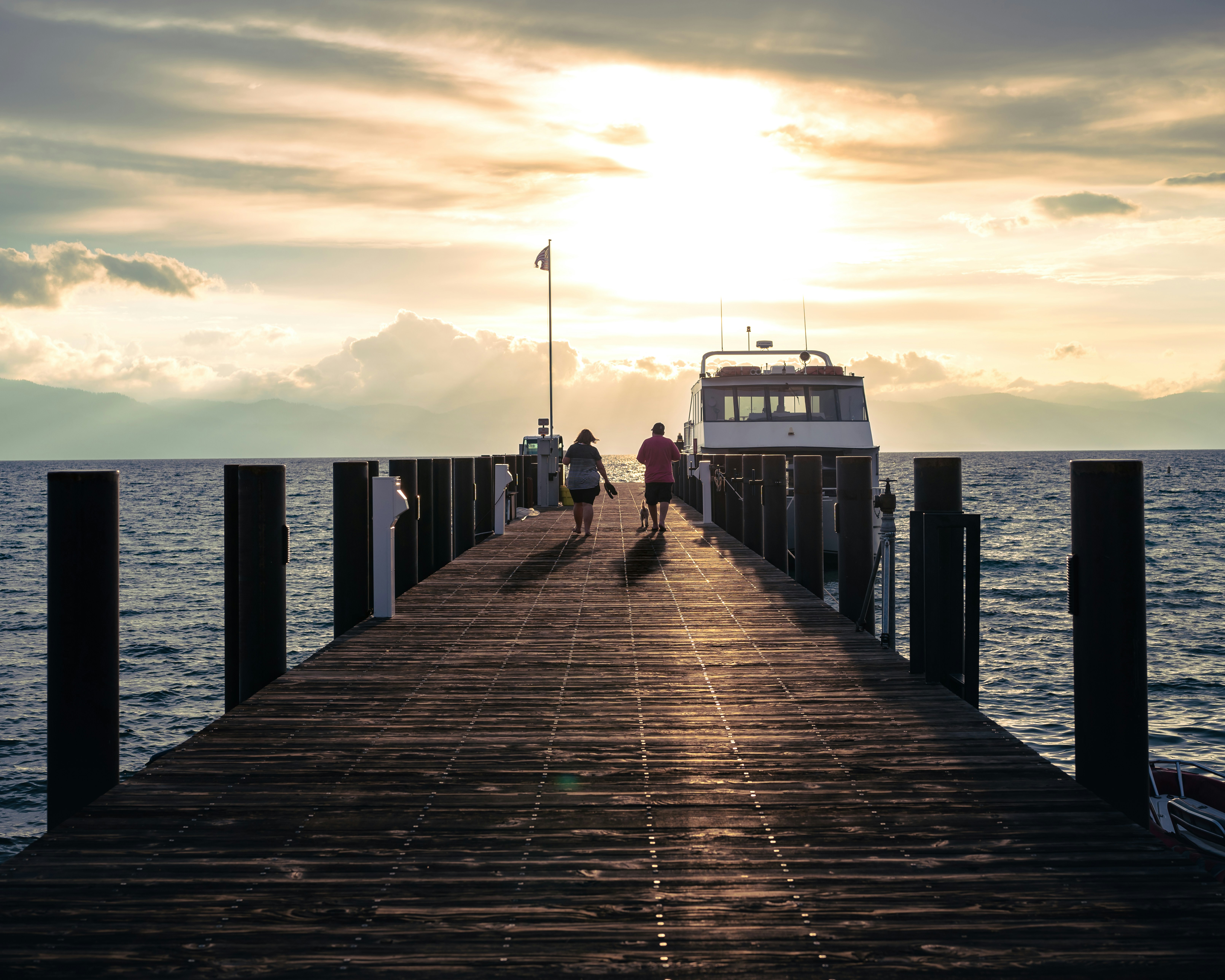 a dock with a boat on it