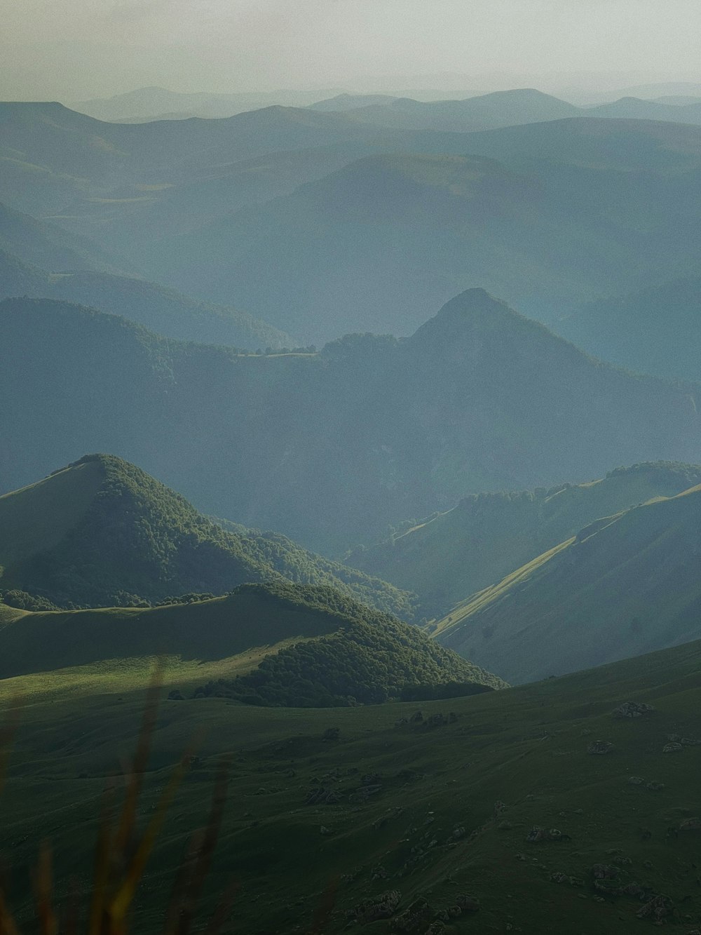 a valley with a river running through it