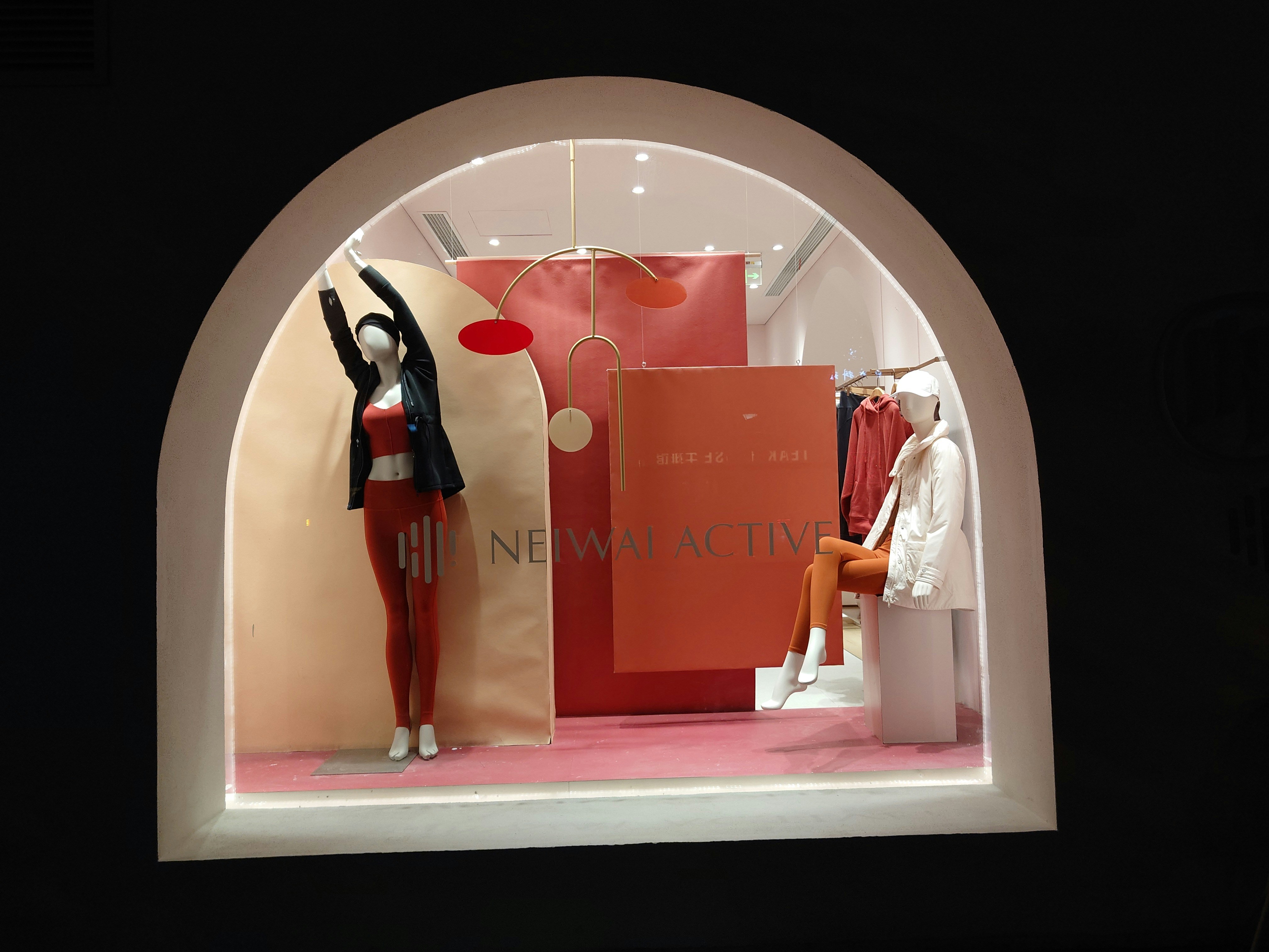 Valentine's display of mannequins in a store