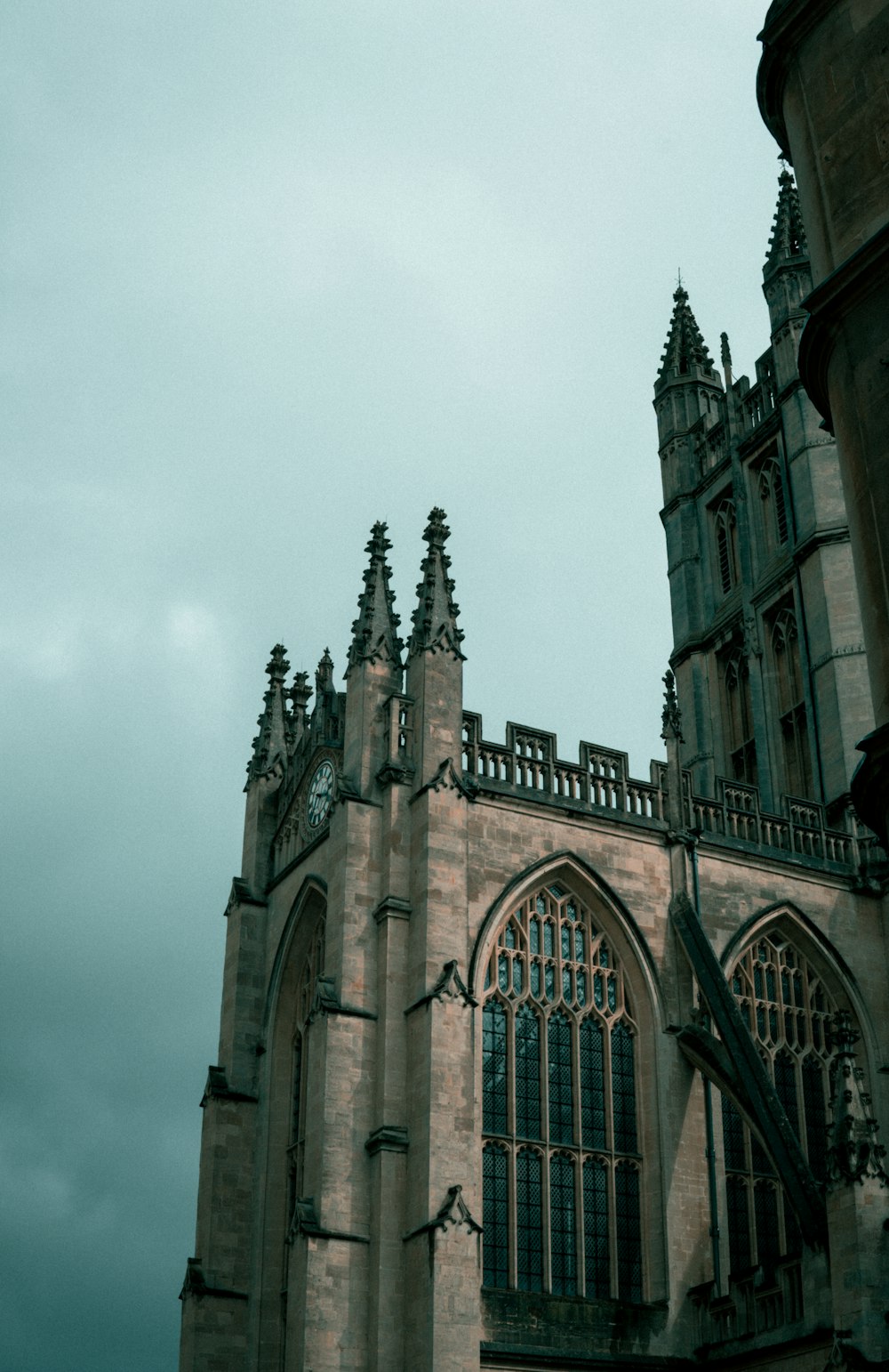 a large building with a clock on it