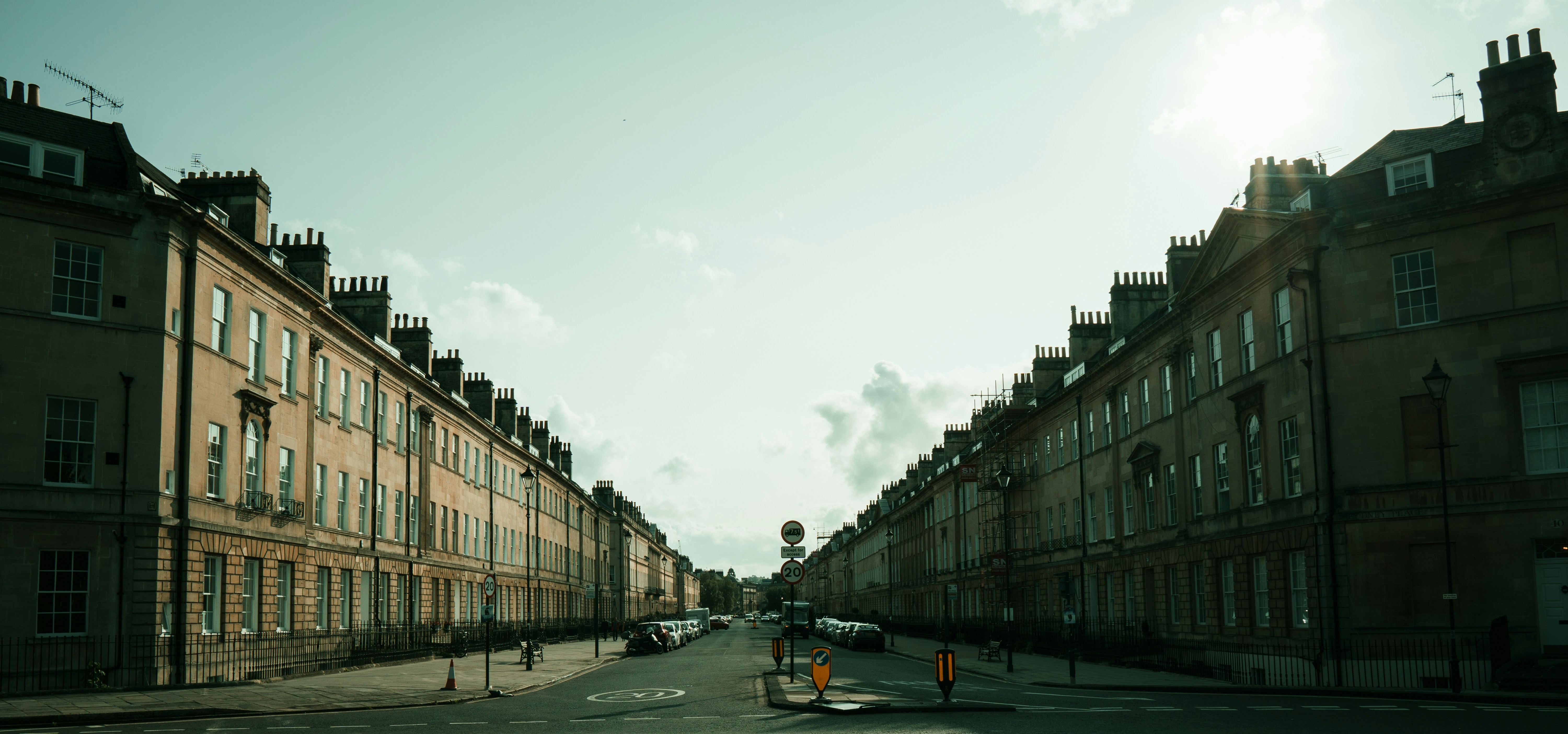 a street with buildings on the side