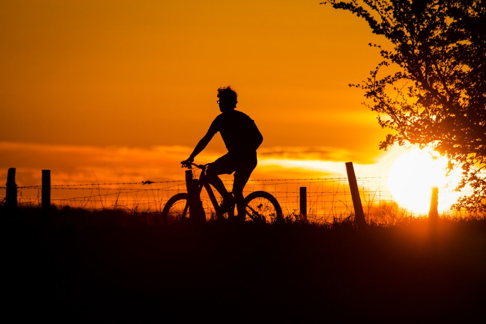 a person riding a bike