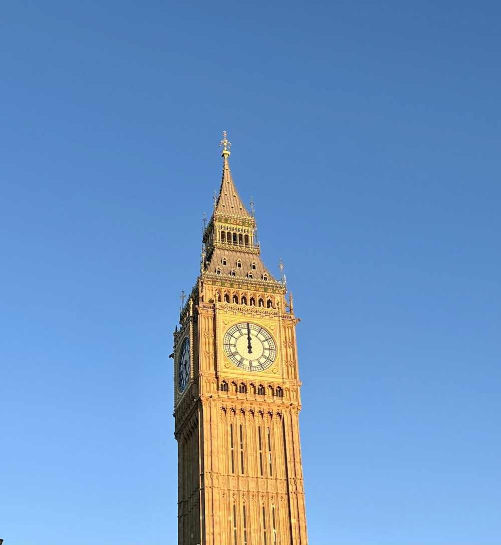 a clock on Big Ben