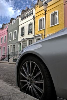 a black tire on a street