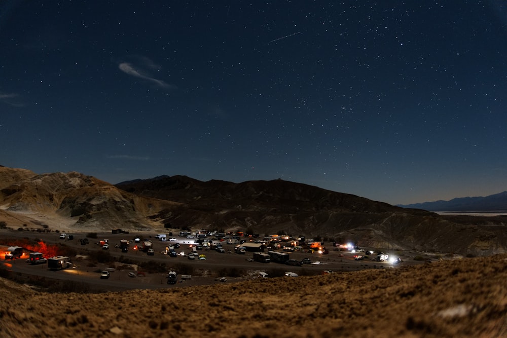 a parking lot with cars in it