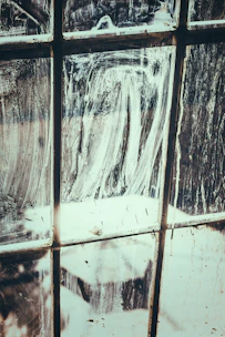 a window with snow on it