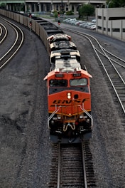 a train on the railway tracks