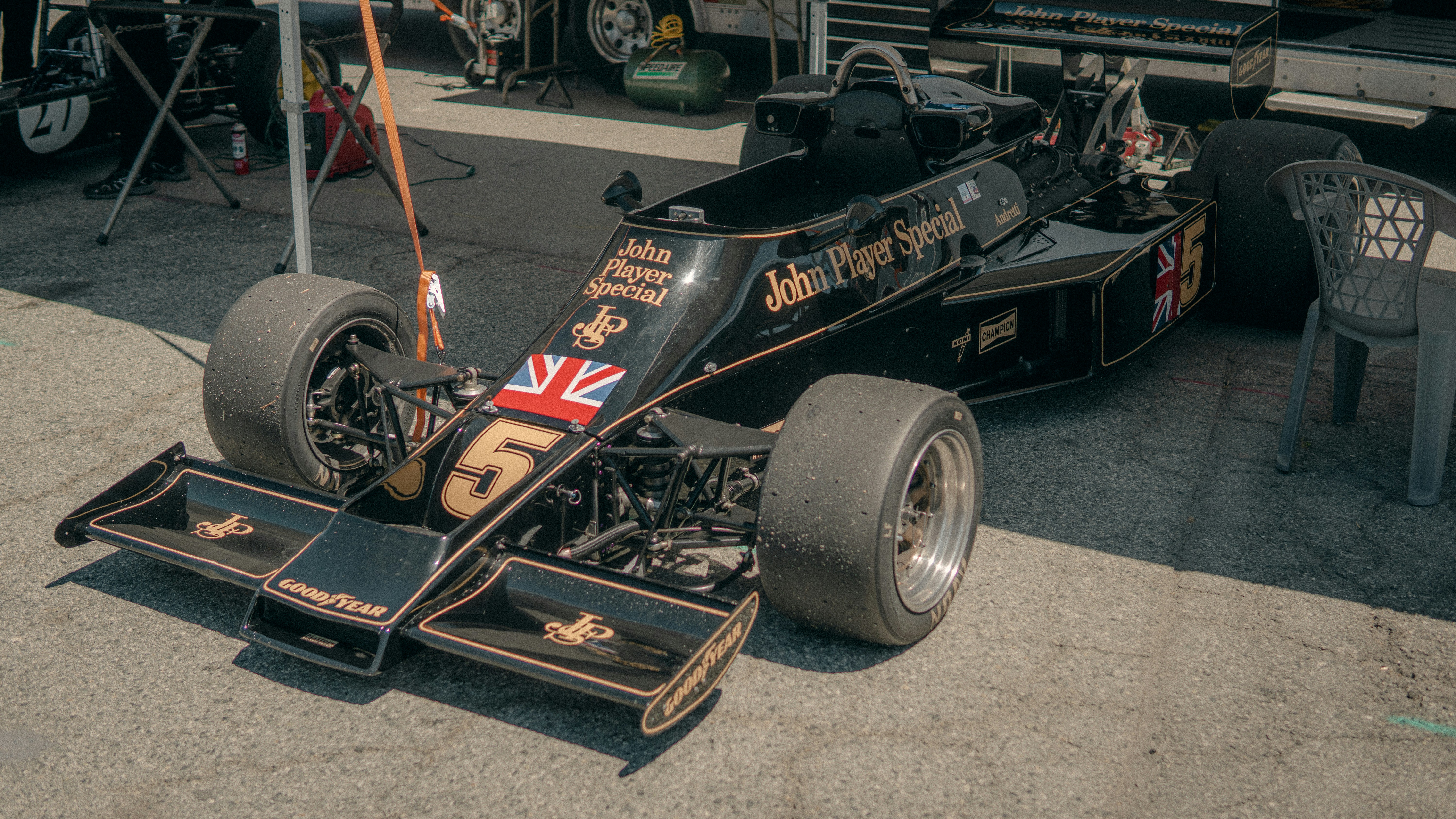 a race car on display