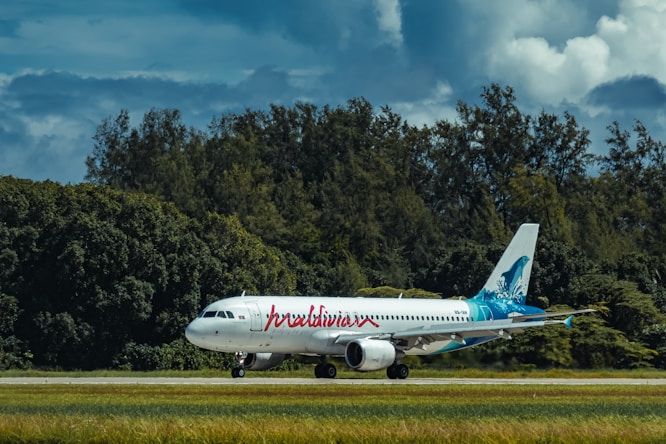 a large airplane on the runway
