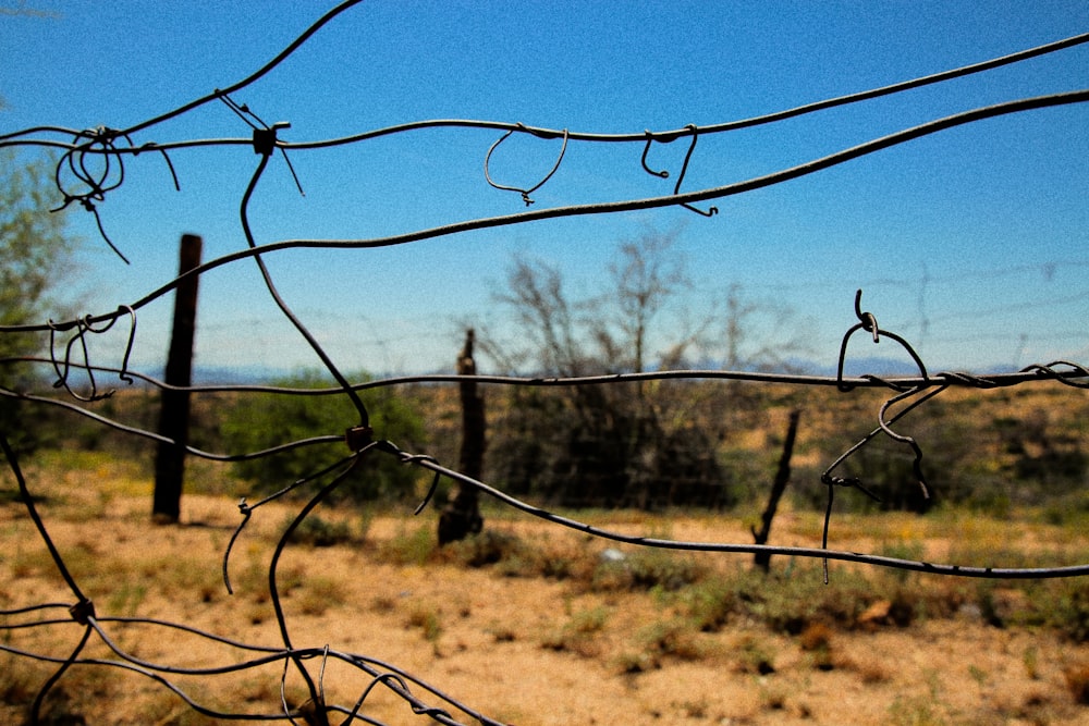 a fence with barbed wire