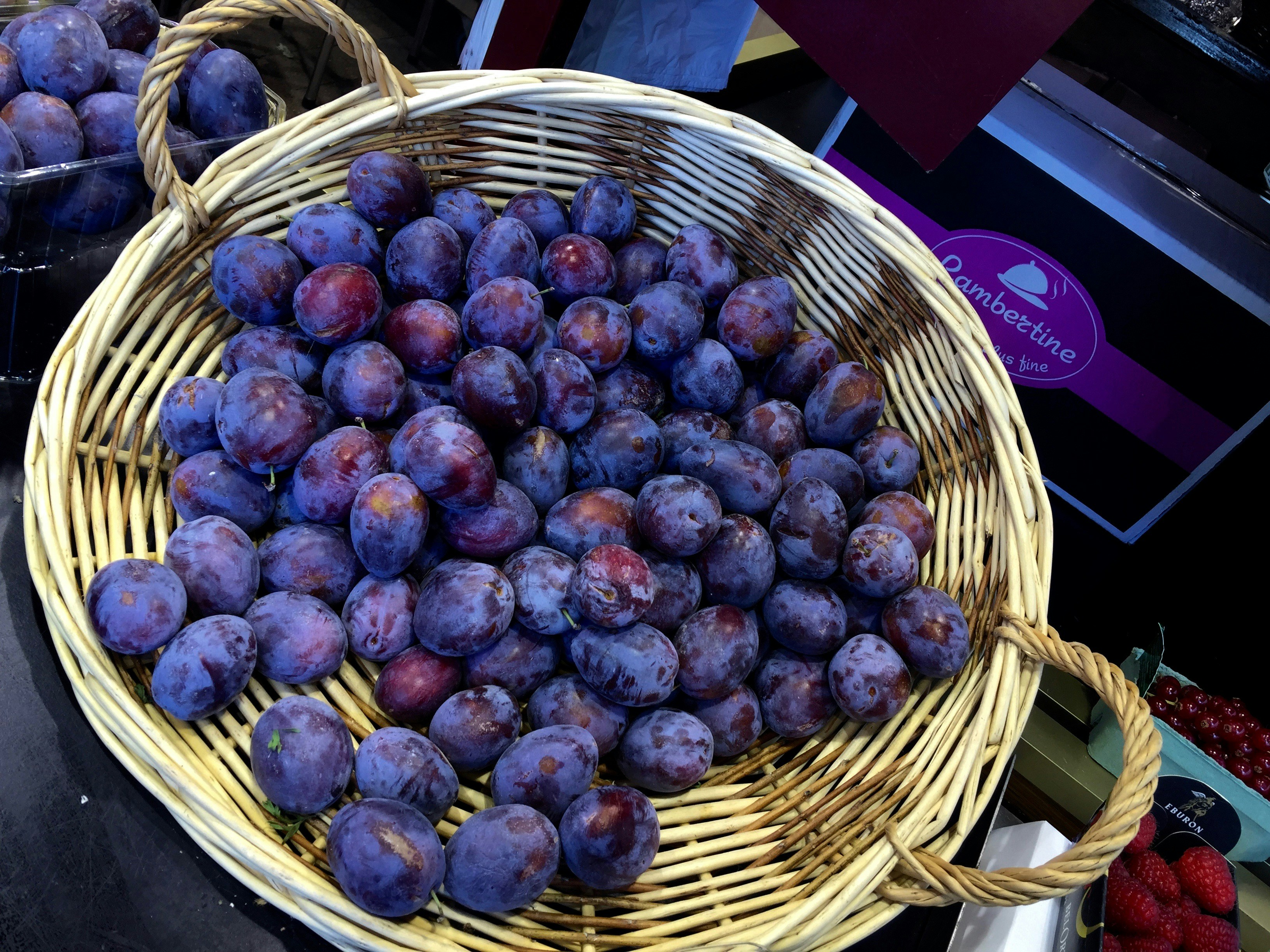 plums at the farmers markets