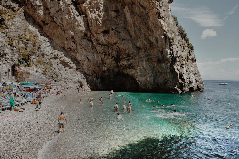 people at the beach