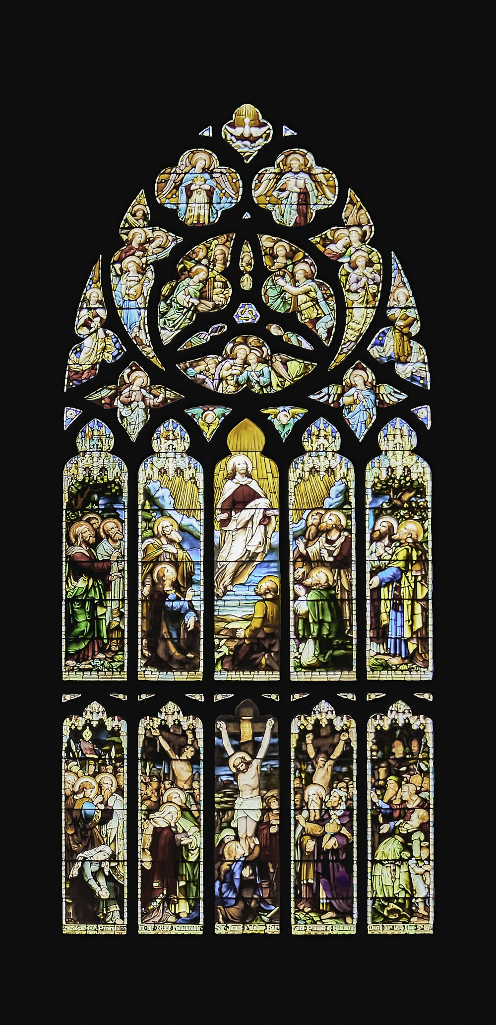 a stained glass window