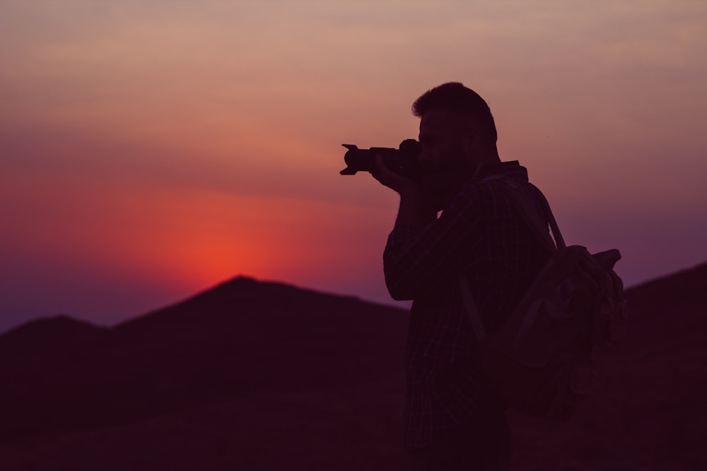 a person holding a gun