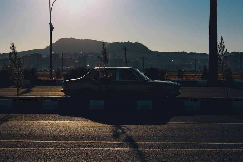 a car on a road