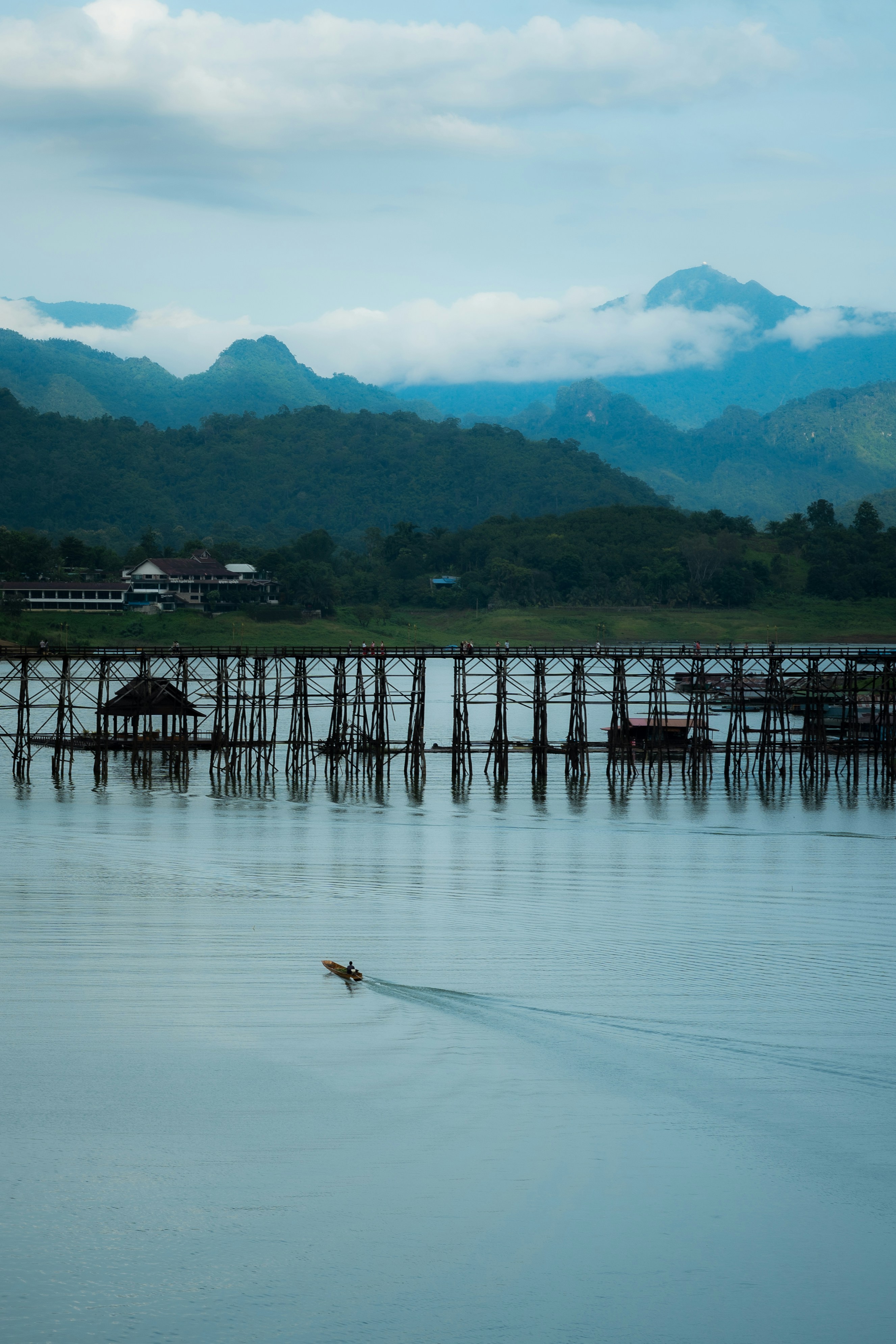 a dock with a house on it