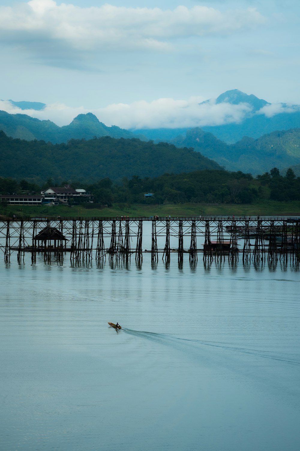 a dock with a house on it